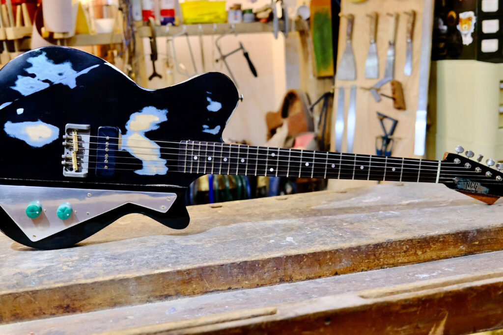 NCG Bayou - Black over Pelham Blue, heavy relic