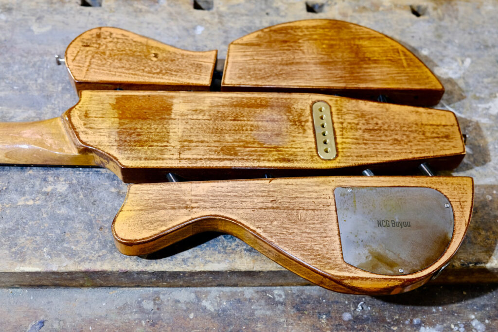 NCG Bayou - Distressed copper leaf over mahogany