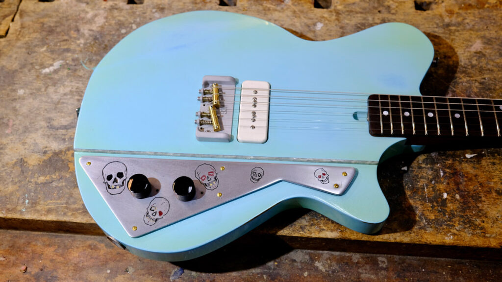 NCG Bayou - Sonic Blue Over Gold | Nottingham City GuItars