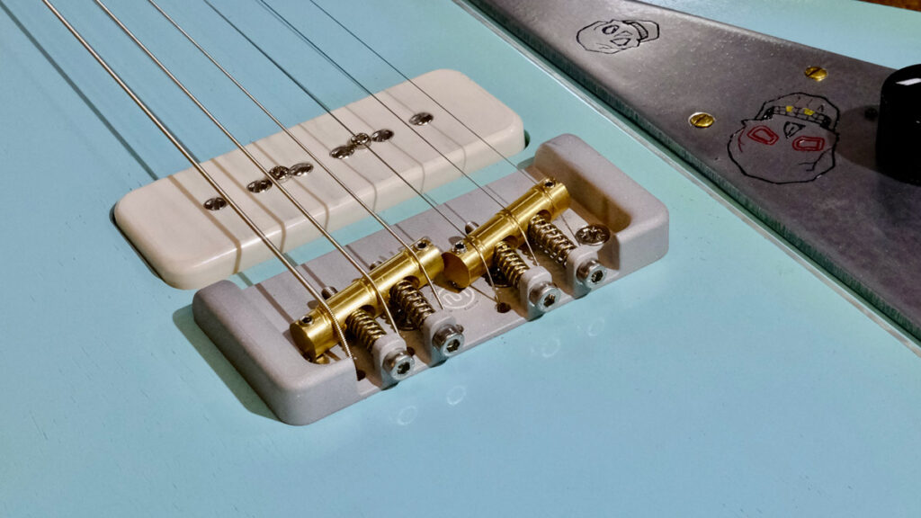 NCG Bayou - Sonic Blue Over Gold | Nottingham City GuItars