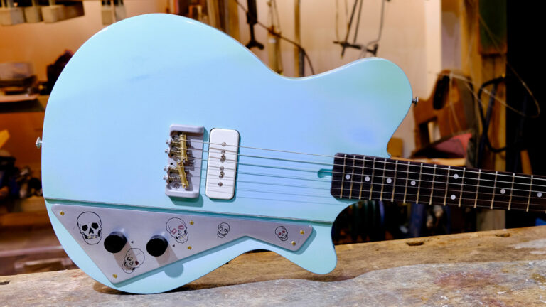 NCG Bayou - Sonic Blue Over Gold | Nottingham City GuItars