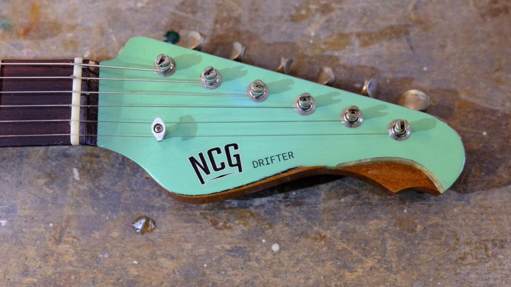 NCG Drifter - Aged Surf Green Over Black | Nottingham City Guitars